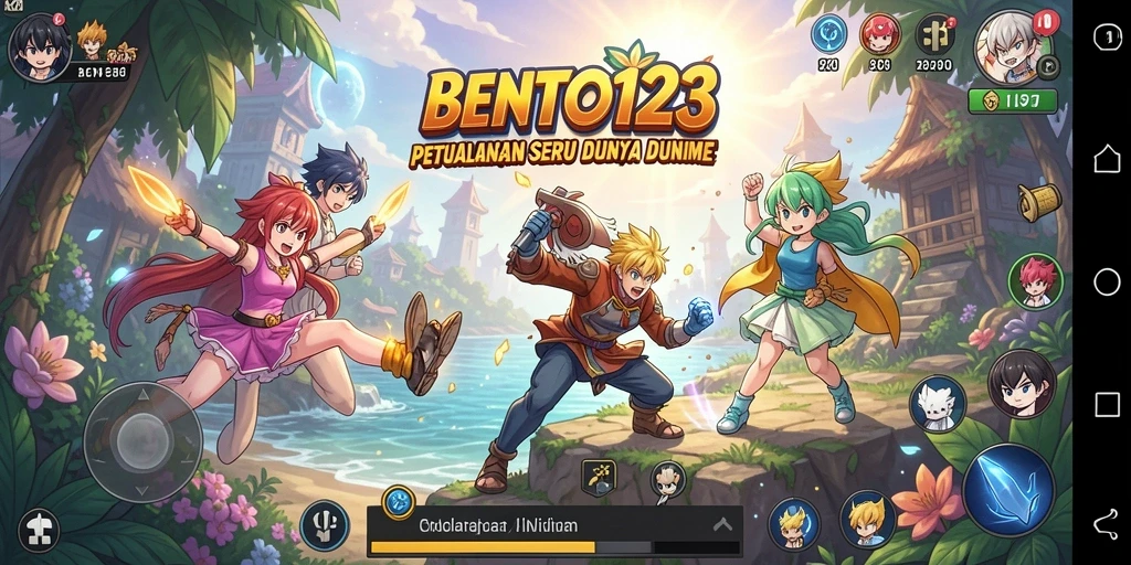 Tampilan gameplay anime yang menarik dalam BENTO123