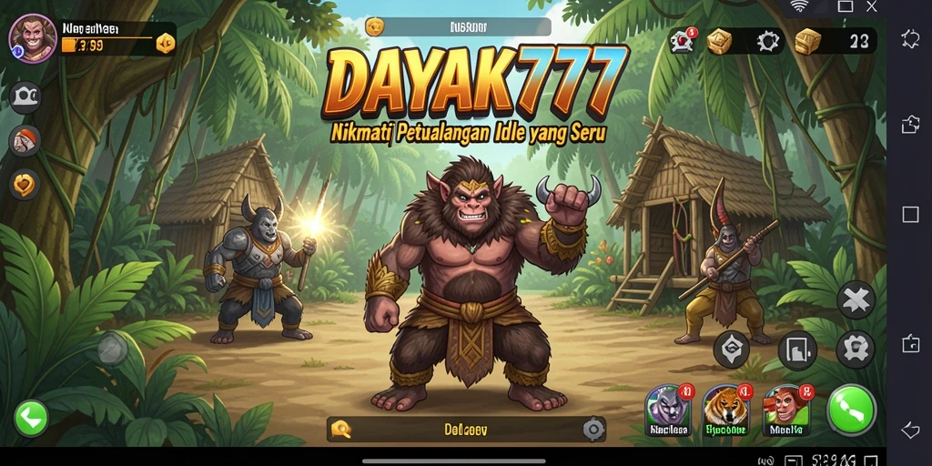 Tampilan gameplay menyenangkan di DAYAK777 dengan karakter yang aktif.