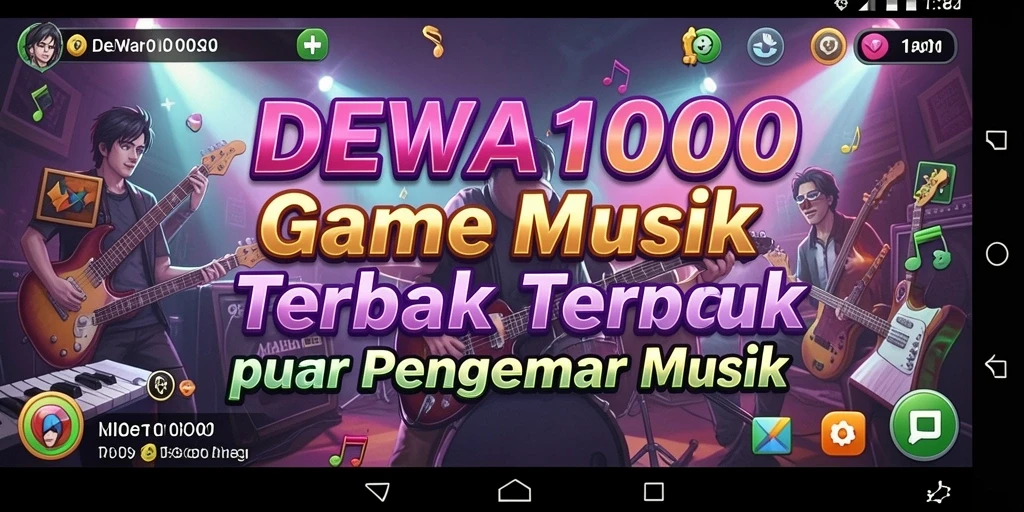 Screenshot gameplay DEWA1000 menampilkan pengalaman musik yang seru.