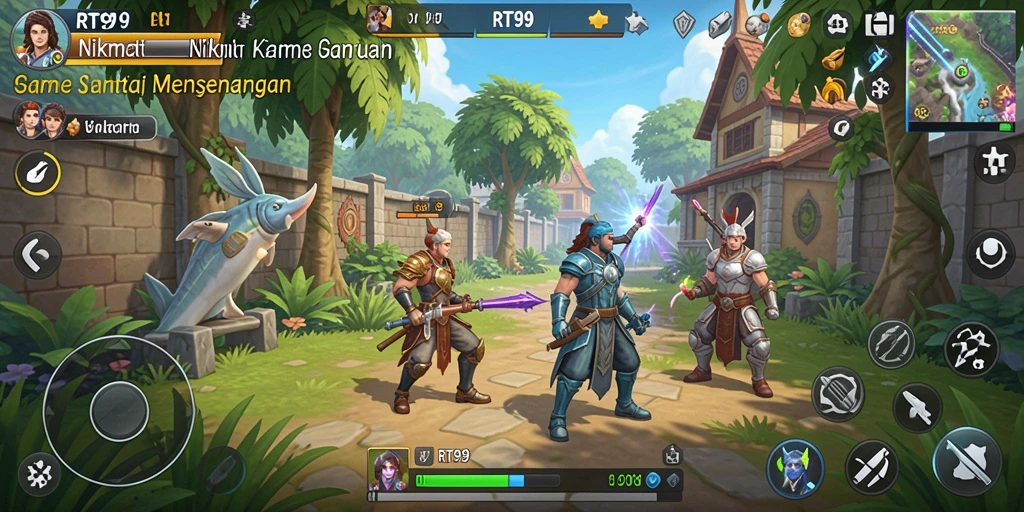 Tampilan gameplay Casual yang mengasyikkan dan penuh warna.
