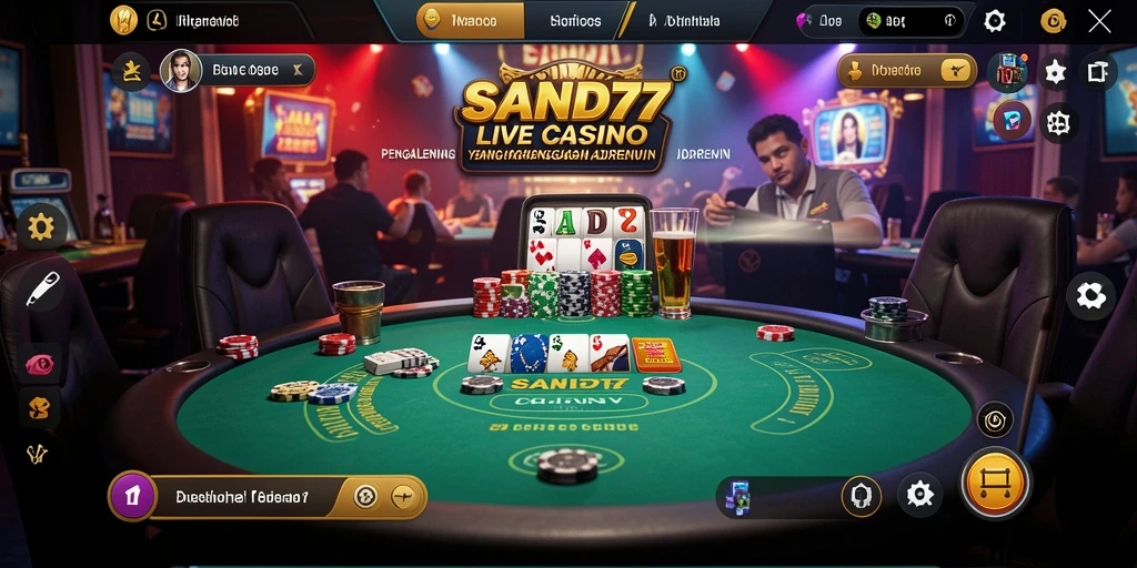 Tampilan gameplay SAND77 yang mengesankan di Live Casino.